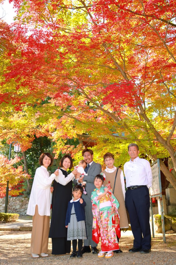 中山寺七五三撮影　紅葉