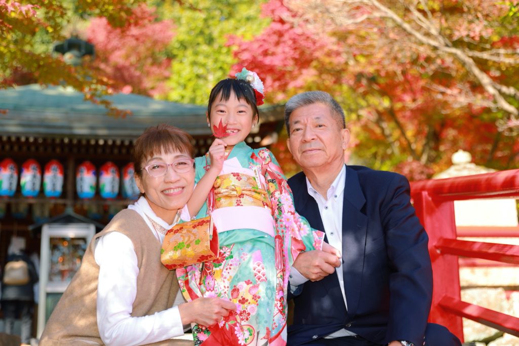 中山寺七五三撮影　紅葉